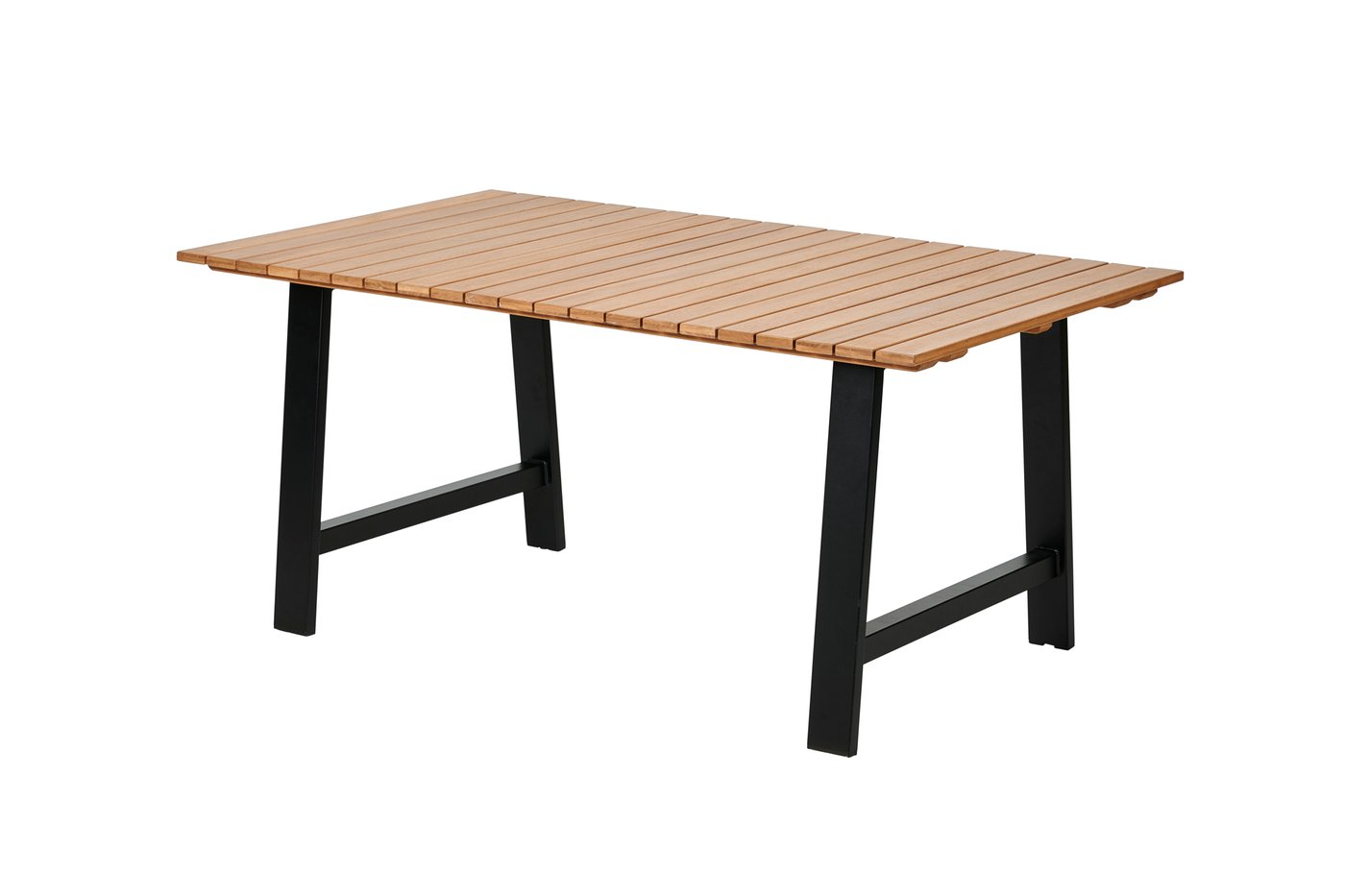 FORMAX Tavolo da giardino con gambe A naturale/nero H 5,8 x W 101 x L 160 cm