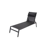 HUGO Chaise longue set de 2 noir Juego de 2 tumbonas