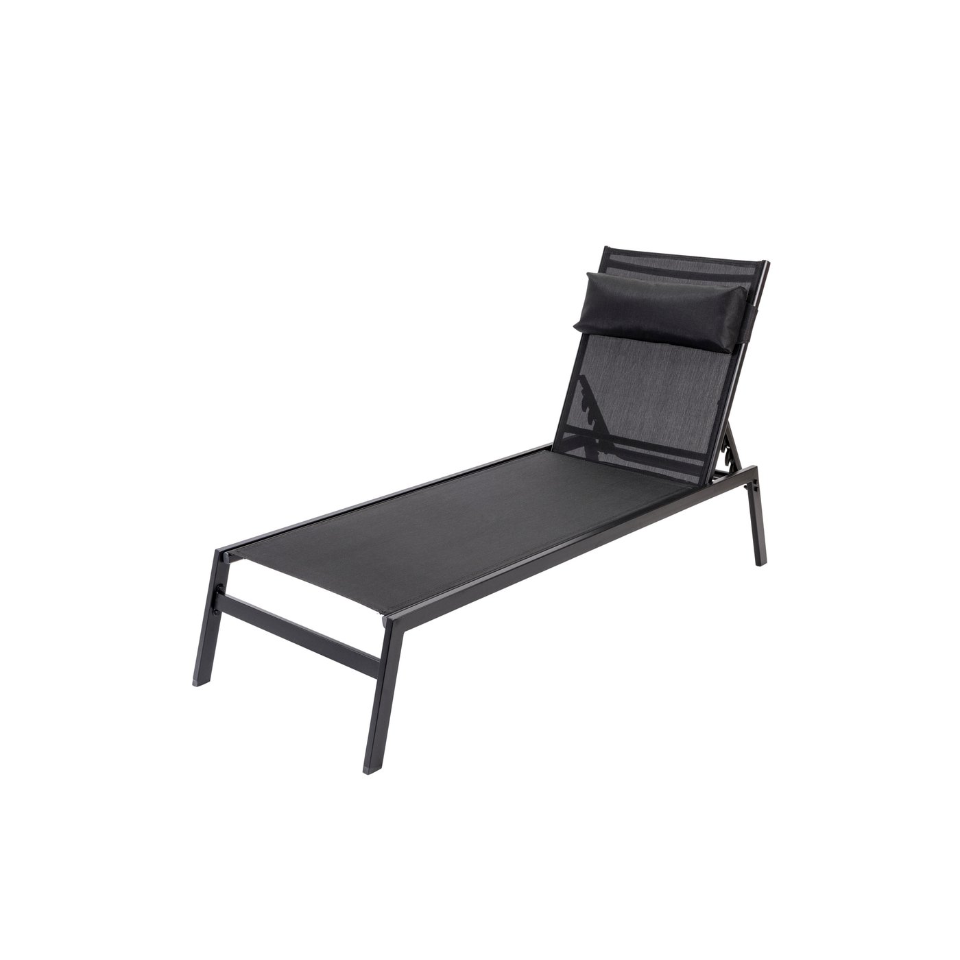 HUGO Chaise longue set de 2 noir