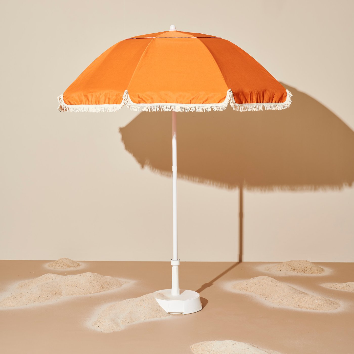 FRANJA & VALINO Set de parasols orange Parasol avec pied de parasol 