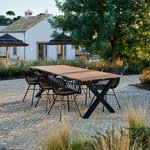 FORMAX & LOIC Conjunto de jardín natural/noir Table et 6 chaises