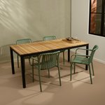 TIBO & NOMI Tuinset groen Tafel en 4 stoelen