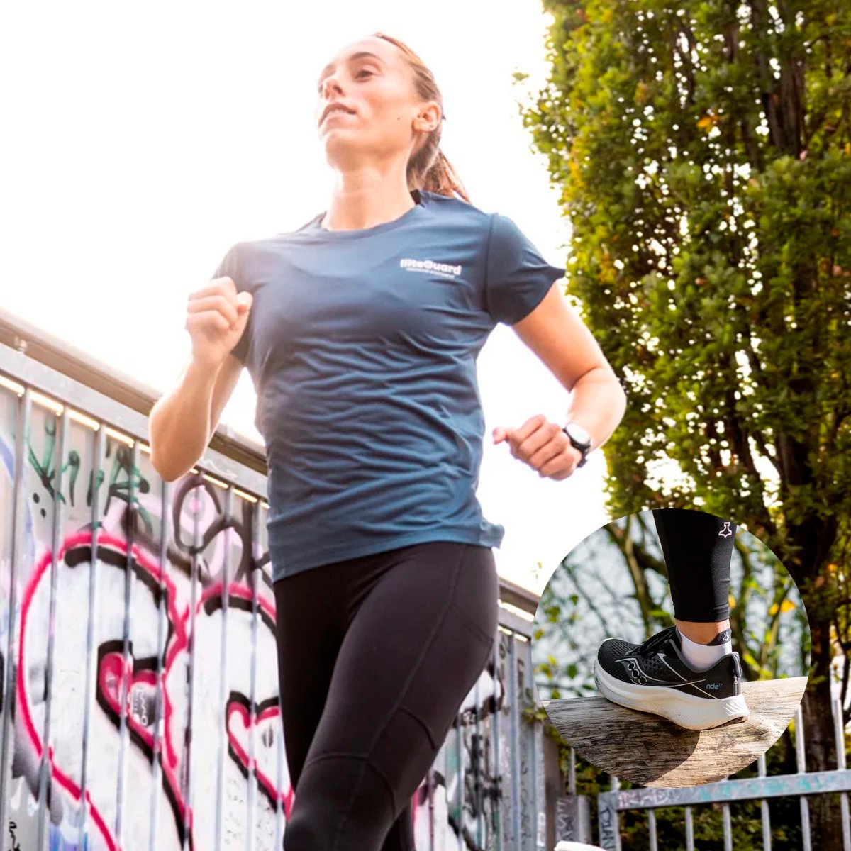 Liiteguard Ground Tech Løbe T-shirt og Short Grip Strømper Dame undefined
