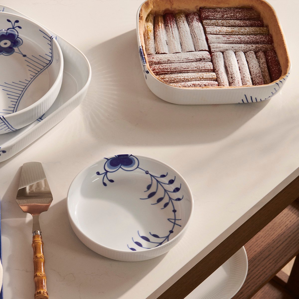 Royal Copenhagen Blå Mega Riflet ovnfaste fade - 2 dele undefined