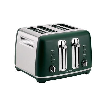 2 or 4 slice operation | Chrome Trims & Details | High lift lever | Non-Slip Feet | Racing Green