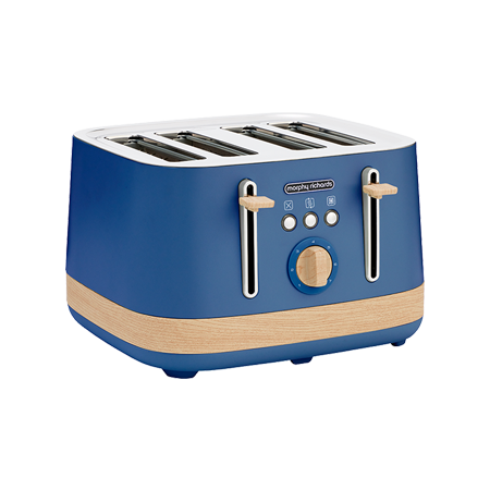 2 or 4 Slice operation | Variable browning control | Cancel, reheat & defrost buttons | Deep self-centering toasting slots | Cobalt Blue