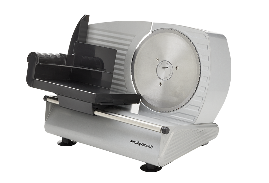 Powerful 200W DC motor | Stainless steel serrated blade | Sturdy metal construction | Easy to clean | Grey