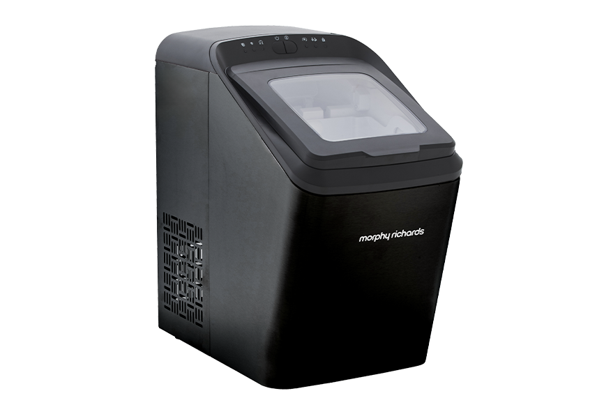 Modern clean look | Large viewing window | Easy to use control panel | Two ice cube sizes | Make up to 15kg Ice in 24 hours | Bullet shaped ice | Matte Black