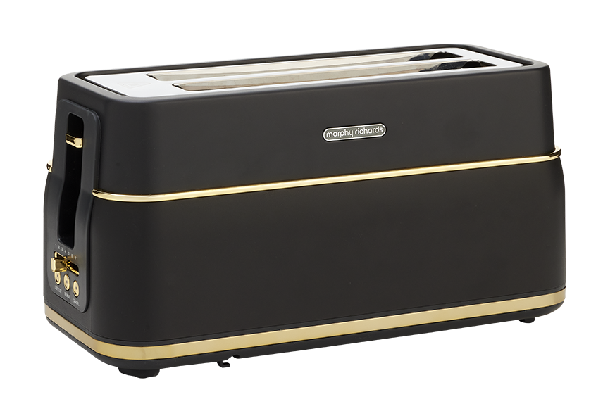 2 slot, 4 slice long slot operation | Variable browning control | Cancel, reheat & defrost buttons | Deep self-centering toasting slots | Matte White