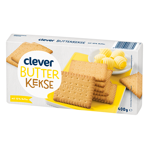 Butterkekse, 2 x 200g | clever Butterkekse, 2 x 200g | clever