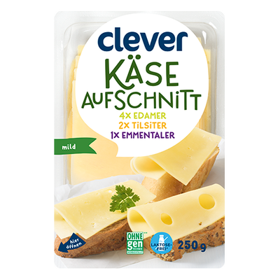 Käseaufschnitt 3 Sorten, 250g Produktbild