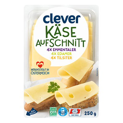 Käseaufschnitt 3 Sorten, 250g Produktbild