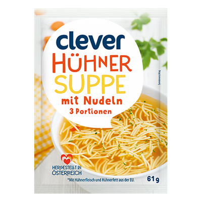 Hühnersuppe mit Nudeln, 3 Portionen Produktbild