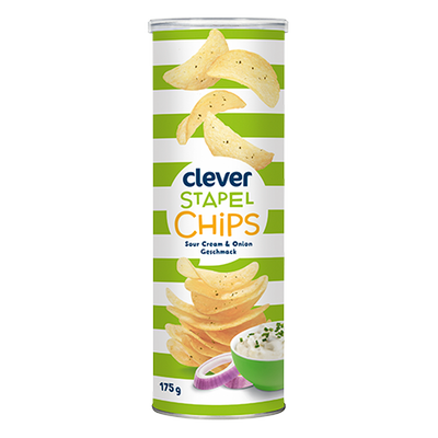 Chips-Stapel Sour Cream, 175g Produktbild