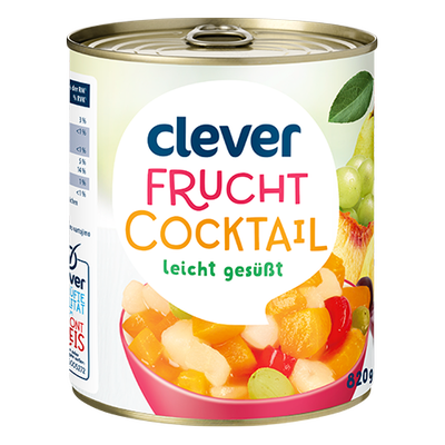 Fruchtcocktail, leicht gesüßt, 820g Produktbild