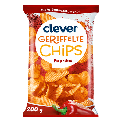 Geriffelte Chips Paprika, 200g Produktbild