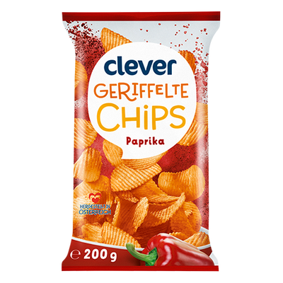 Geriffelte Chips Paprika, 200g Produktbild