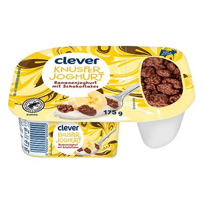 Knusperjoghurt Banane mit Schokoflakes, 175g Produktbild
