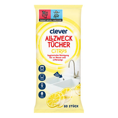 Allzwecktücher Citrus, 80 Stück Produktbild