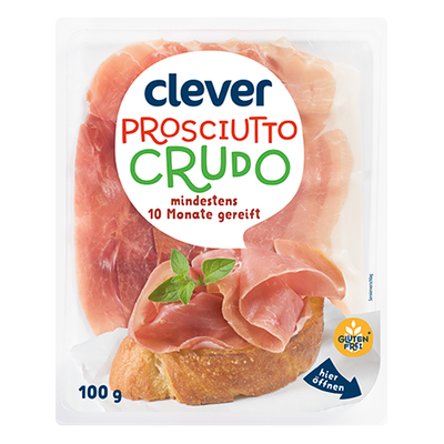 Prosciutto Crudo, mindestens 10 Monate gereift, 100g Produktbild