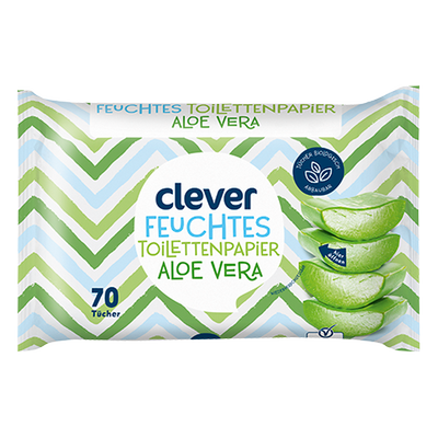 Feuchtes Toilettenpapier Aloe Vera, 70 Tücher Produktbild