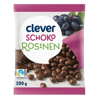 Schokolierte Rosinen, 200g Produktbild