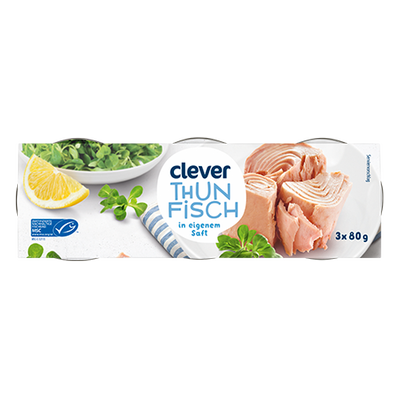 Thunfisch in eigenem Saft, 3x80g Produktbild