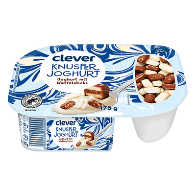 Joghurt gesüßt mit Waffelsticks, 175g Produktbild