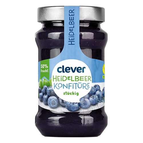 Heidelbeer Konfitüre, 450g | clever