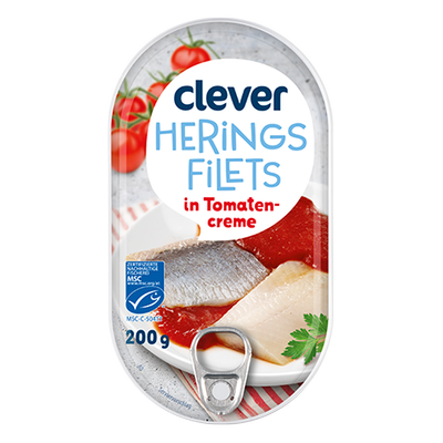 Heringsfilets in Tomatencreme, 200g Produktbild