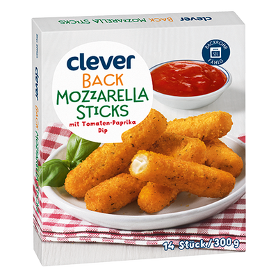 Back Mozzarella Sticks mit Tomaten-Paprika-Dip, 300g Produktbild