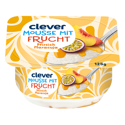 Mousse mit Frucht Pfirsich-Maracuja, 125g Produktbild