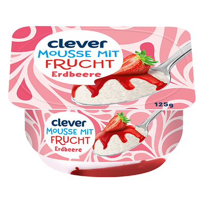 Mousse mit Frucht Erdbeere, 125g Produktbild