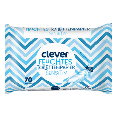 Feuchtes Toilettenpapier sensitiv, 2 x 70 Tücher Produktbild