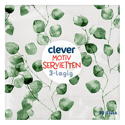 Motivservietten Eukalyptus, 30 Stück Produktbild