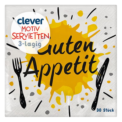 Motivservietten Guten Appetit, 30 Stück Produktbild