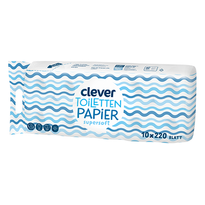 Toilettenpapier supersoft, 10 x 220 Blatt Produktbild