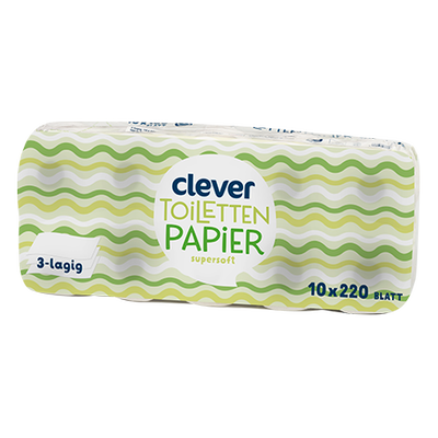 Toilettenpapier supersoft, 10 x 220 Blatt Produktbild