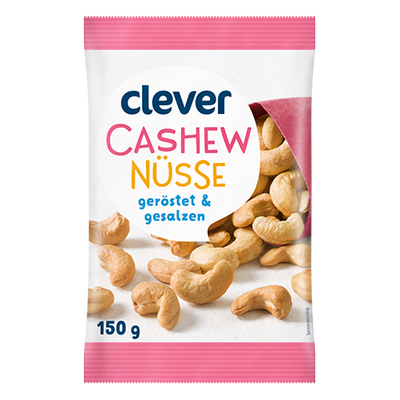 Cashew Nüsse geröstet und gesalzen, 150g Produktbild