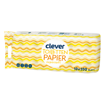 Toilettenpapier supersoft, 10 x 200 Blatt Produktbild