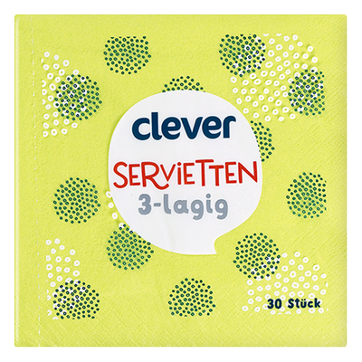 Servietten grün, 30 Stück Produktbild