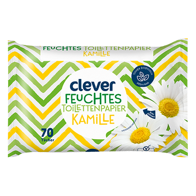 Feuchtes Toilettenpapier Kamille, 70Stk Produktbild