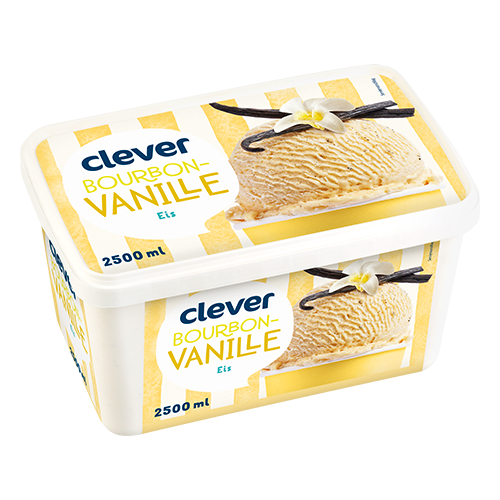 Bourbon-Vanille Eis, 2.5l | clever Bourbon-Vanille Eis, 2.5l | clever