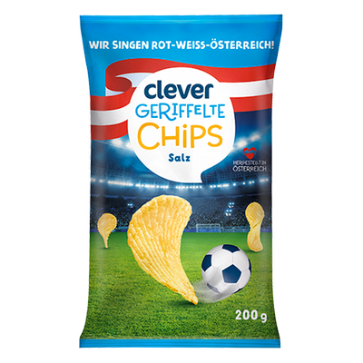 Geriffelte Chips mit Salz, 200g Produktbild