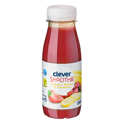 Smoothie Erdbeere, Banane & Cranberry, 250ml Produktbild