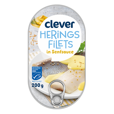 Heringsfilets in Senfsauce, 200g Produktbild