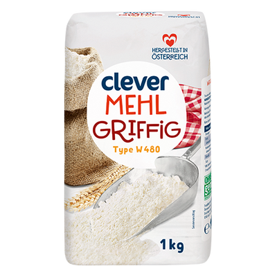 Mehl Griffig Type W 480, 1 kg Produktbild