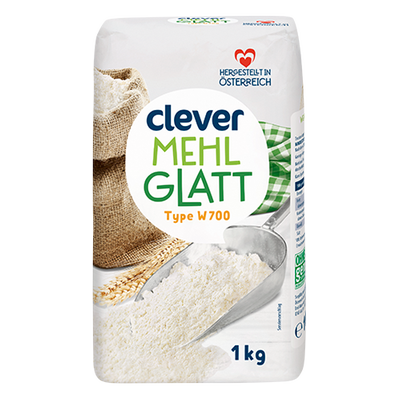 Mehl Glatt Type W 700, 1kg Produktbild