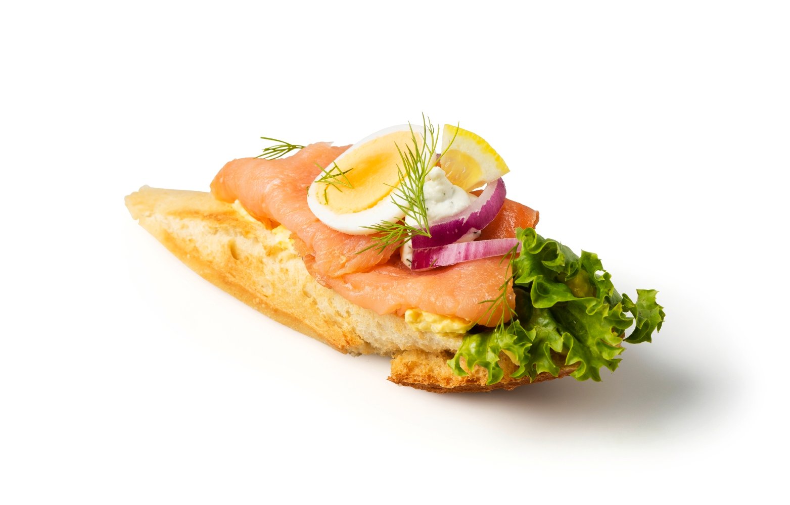 Stilvolle Lachs Hppchen Baguette Ebenbild