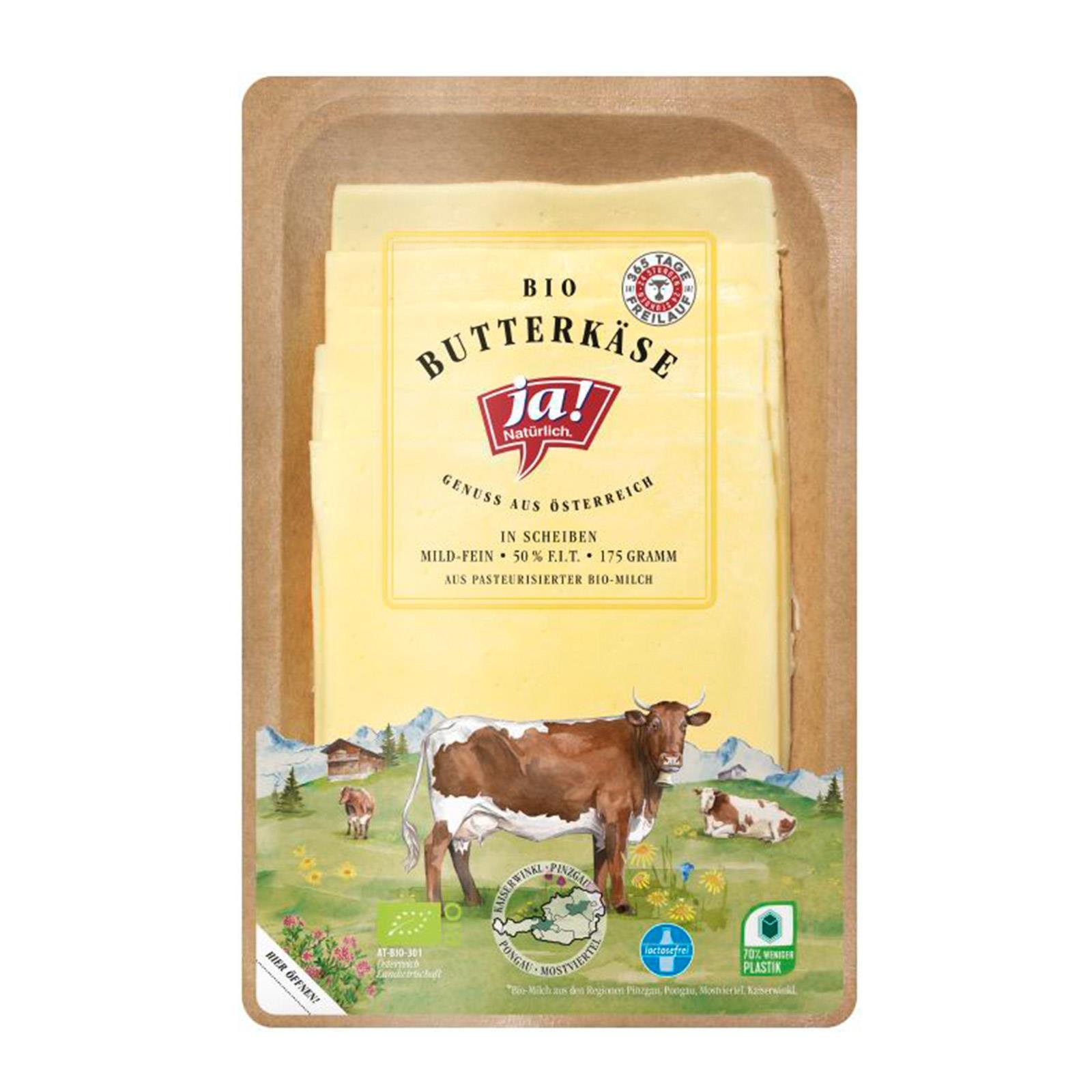 Ja! Natürlich Butterkäse Scheiben | BILLA Online Shop
